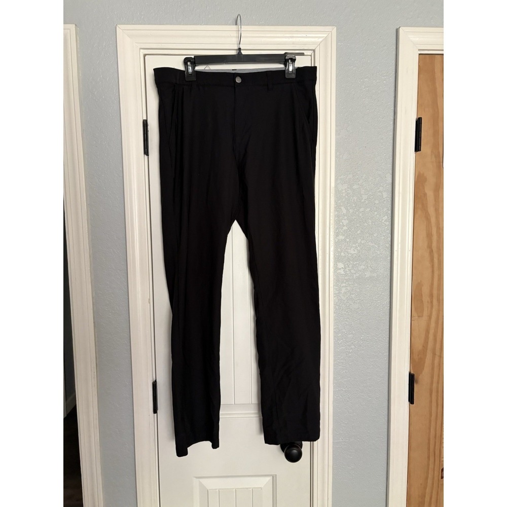 Adidas 365 Golf Pants Mens 34X32 Black Performance‎ Stretch Athletic Flat Front